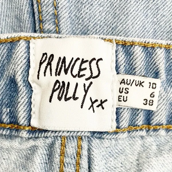 Princess Polly High Rise Straight Leg Stovepipe Jeans Light Wash Women’s Size 6 - Image 8