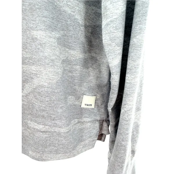 Vuori Halo Essential Hoodie Womens Grey Camo DreamKnit Pullover Sweatshirt M - Image 2