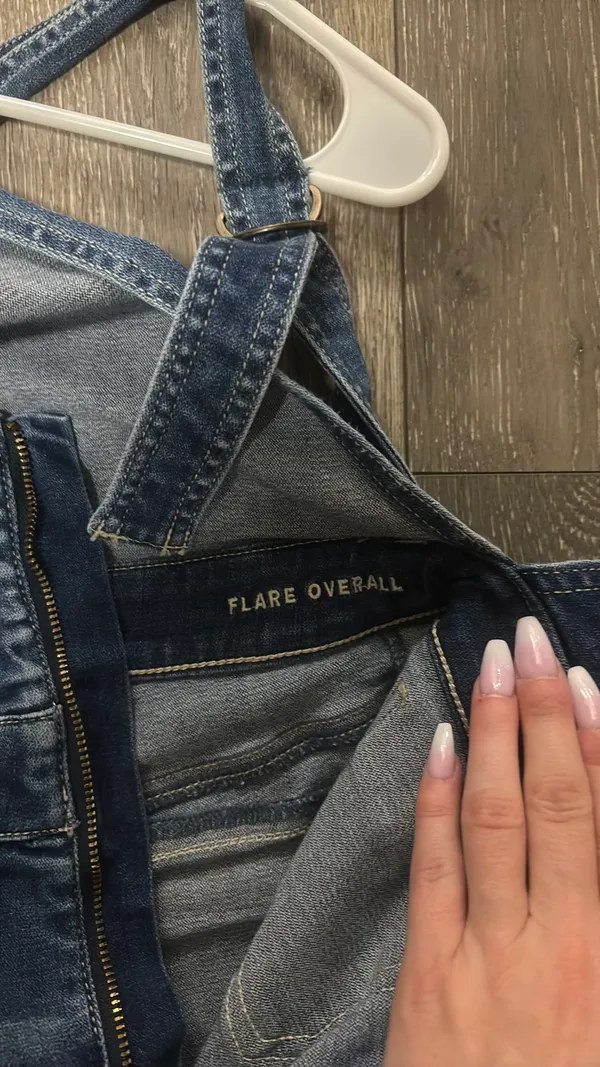 American Eagle Super stretch Flare Overalls - Image 8