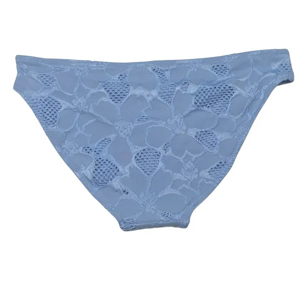 Aerie Bikini Bottom Women's Size Small Blue NWT Floral Embroidered Lined - Image 2