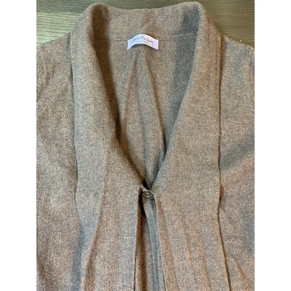 Brunella‎ Gori Merino Wool Cardigan Brown Sweater Women's Medium Boho Artsy - Image 6