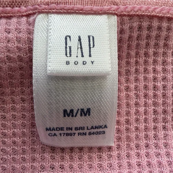 Vintage Y2K GAP Body Pink Waffle Knit Lace Cami‎ Top Medium Coquette - Image 9