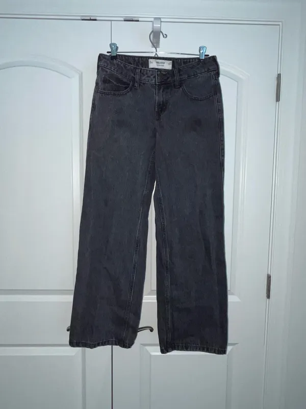 Hollister Black Low-Rise Baggy Jeans - Image 4