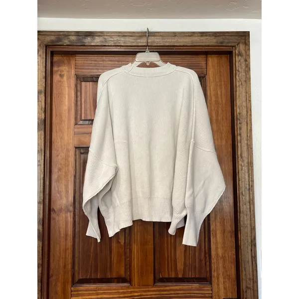 Free People Wasy Street sweater cream Small - Image 2