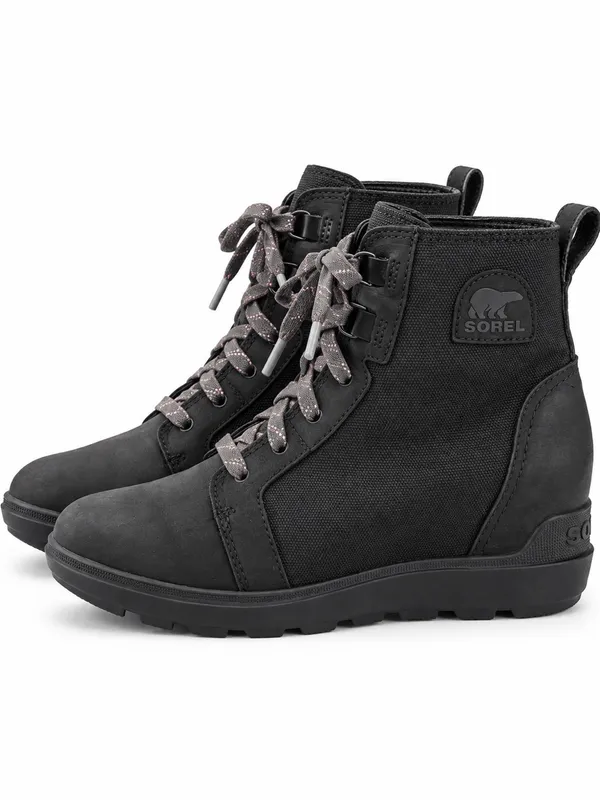 SOREL Evie II NW Lace Waterproof Wedge Boots Black Women’s 7.5 NL5024-010 - Image 3