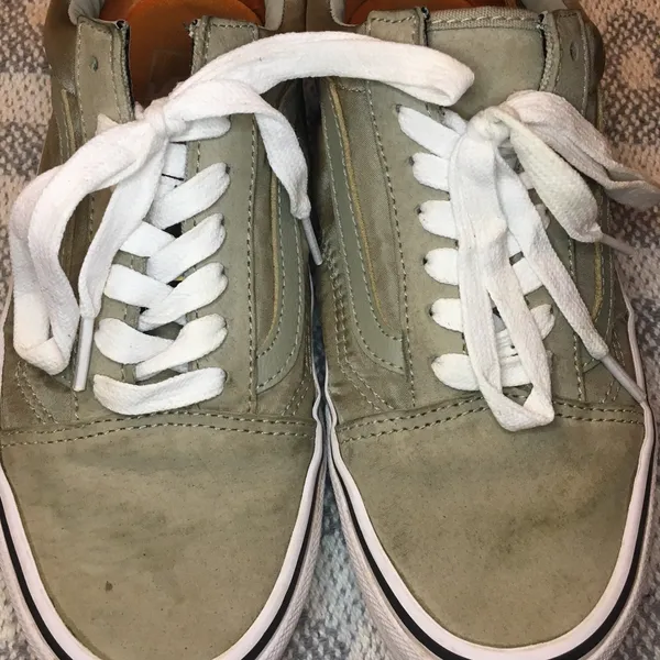 VANS Old Skool Unisex Sage Green Scotchgard Lace Up Sneakers Men’s 6 Women’s 7.5 - Image 4