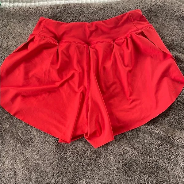 Women's Red Athletic Shorts Size XS - Image 2