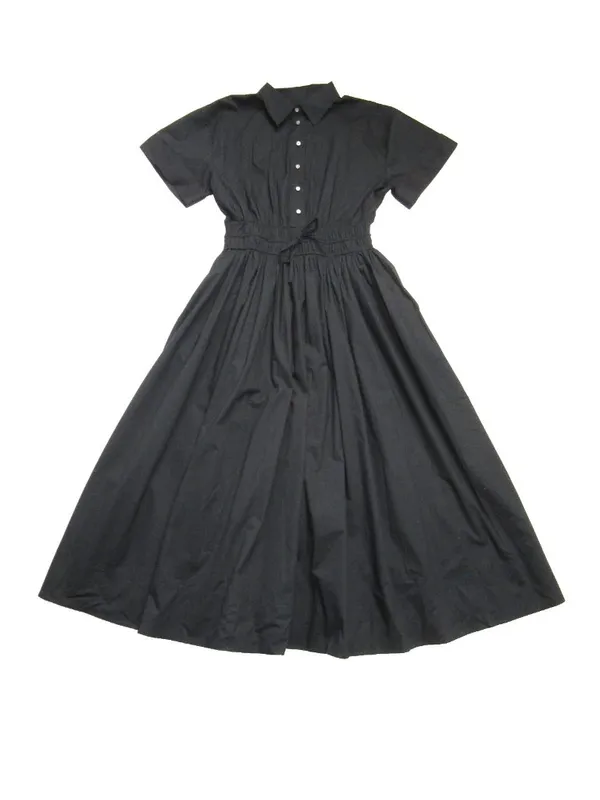 NWT J.Crew Elena Shirt-Dress Midi in Black Solid Cotton Shirtdress 10 - Image 5