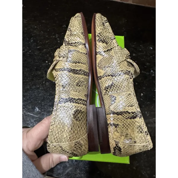 Sam Edelman Lucca Loafers Tan snake Print leather print Size 7 Equestrian - Image 7