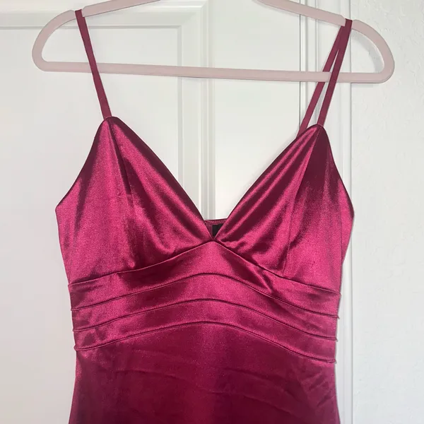 NEW Lulus Alluring Energy Medium Hot Pink Satin Bodycon Party Club Mini Dress - Image 5
