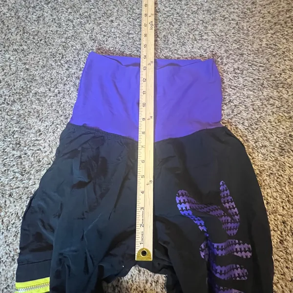 Zumba Fitness Womens Medium Cargo Jogger Pants Black Purple High Waist Dance M‎ - Image 7