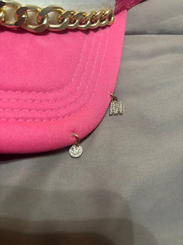 Pink Trucker hat with “M” initial - Image 2