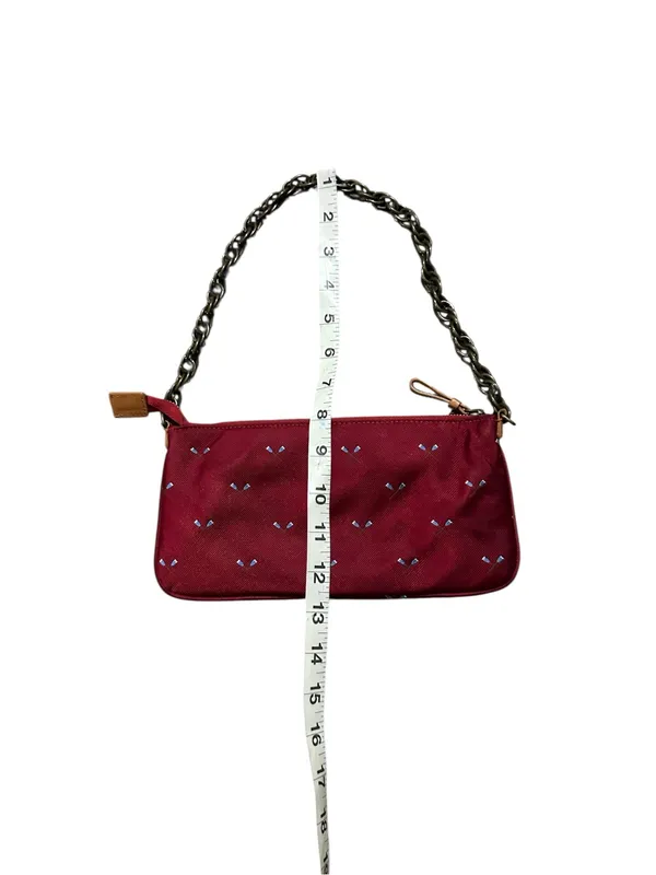 J.Crew Red Canvas Wristlet with Chain Handle – Small Bag. - Image 5