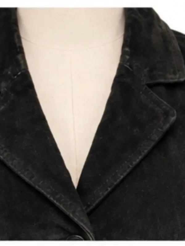 Vintage G-III Black Genuine Suede Leather Tailored Blazer Jacket M - Image 6