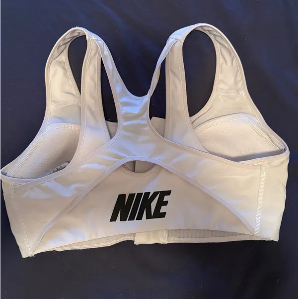 White Nike Sports Bra - Image 3