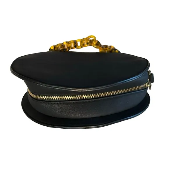 Anthropologie Women's Round‎ Black Chain Shoulder Bag - Image 3