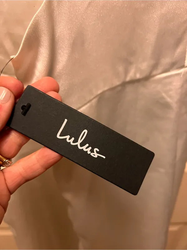 Lulu's Ivory Satin Cowl Midi Dress - Image 8