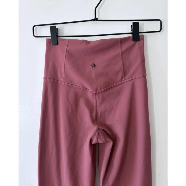 ATHLETA Elation High Rise Flare Mauve Pink Yoga Leggings Pants Womens XXS - Image 6