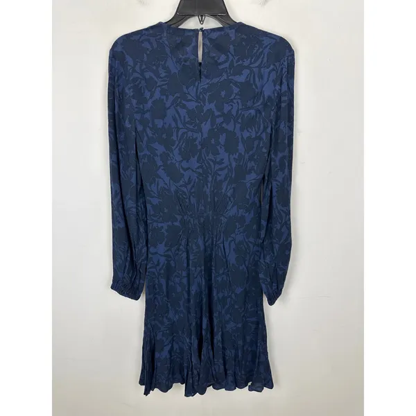 NEW Madewell Puff Sleeve Flare Mini Dress Alexis Floral Navy Viscose US 8 - Image 9