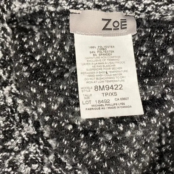 Zoe Black & Gray Wrap‎ Dress Size XS - Image 7