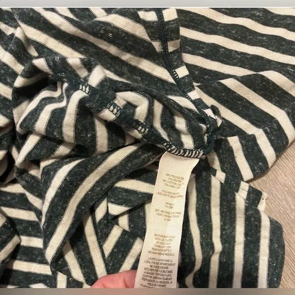 Free People Beach One Body Un Corp Green Striped Oversized Tunic Top Long Sleeve - Image 8