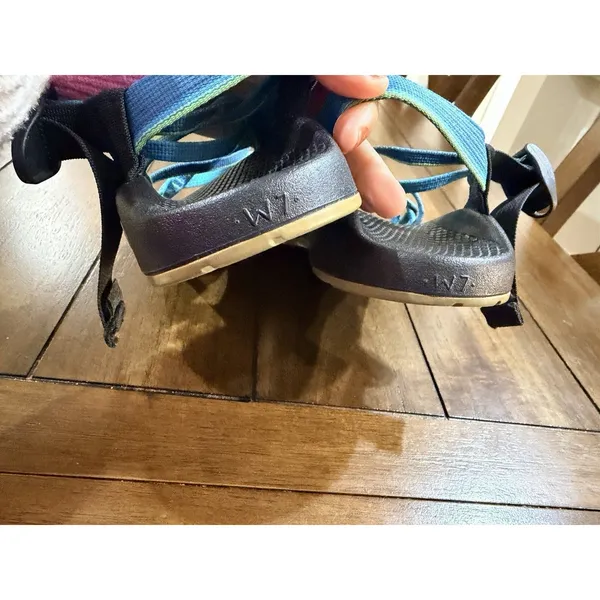 Chacos Chaco River Hiking Sandals Women Size 7 Aqua Blue Green Adjustable Straps Vibram - Image 6