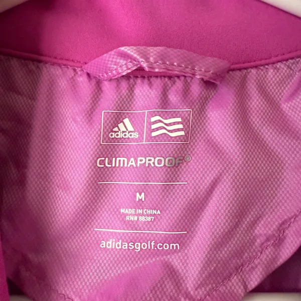 Adidas‎ Sporty Chic Outdoors Performance Full Zip Windbreaker Jacket M Pink - Image 5