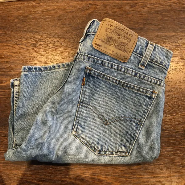 Vintage Levi’s orange tab 505 jean denim shorts - size 31 - Image 2