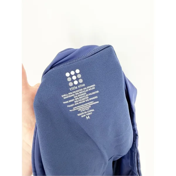 Title Nine‎ Pull On Running Shorts Women's M Blue Activewear - Image 6