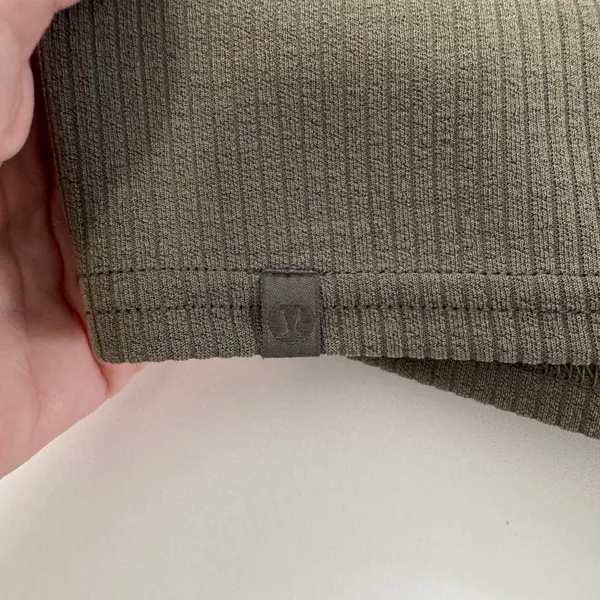 Lululemon Ribbed Softstreme Slim-Fit Tank Dress 8‎ Green Athleisure Casual Mini - Image 9