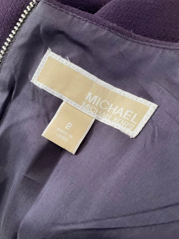 Michael Kors Vertical Zipper Back Sheath‎ Sleeveless Dress - Image 4