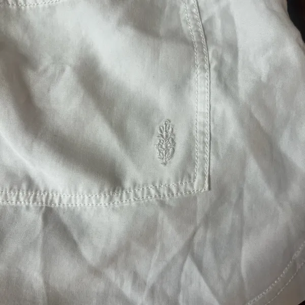 Free People Movement White Lounge Shorts Cotton Small - Image 5