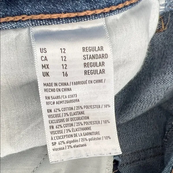American Eagle Outfitters Blue Skinny Jeans with Distressed Details - Image 11