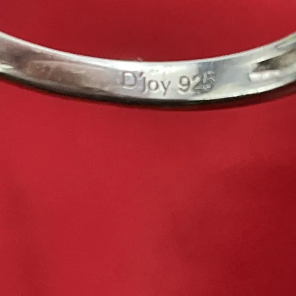D'Joy‎ 925 Sterling Silver Channel Diamonique Size 8 Ring Wedding - Image 5