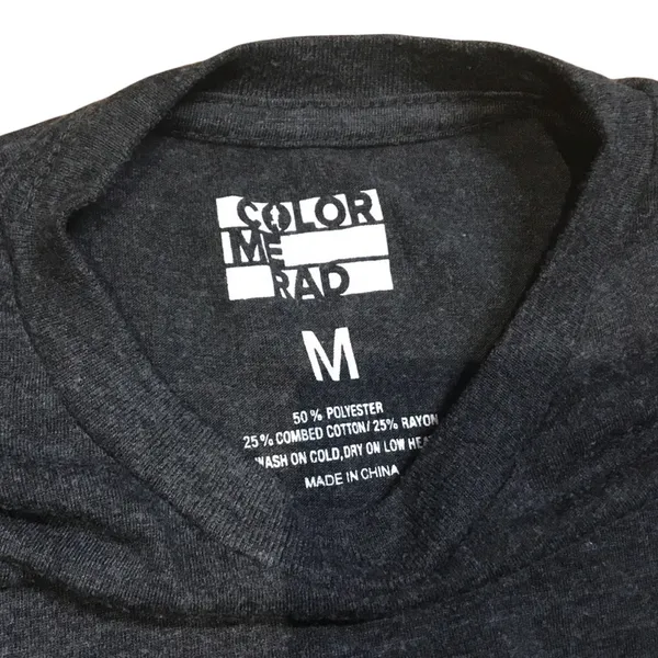Color Me Rad T Shirt Gray Size M - Image 2