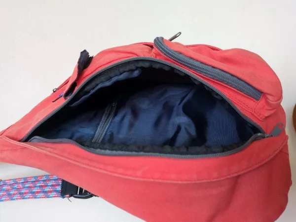 KAVU Rope Sling Backpack Coral Orange Canvas Crossbody Hiking Travel Bag - Image 12