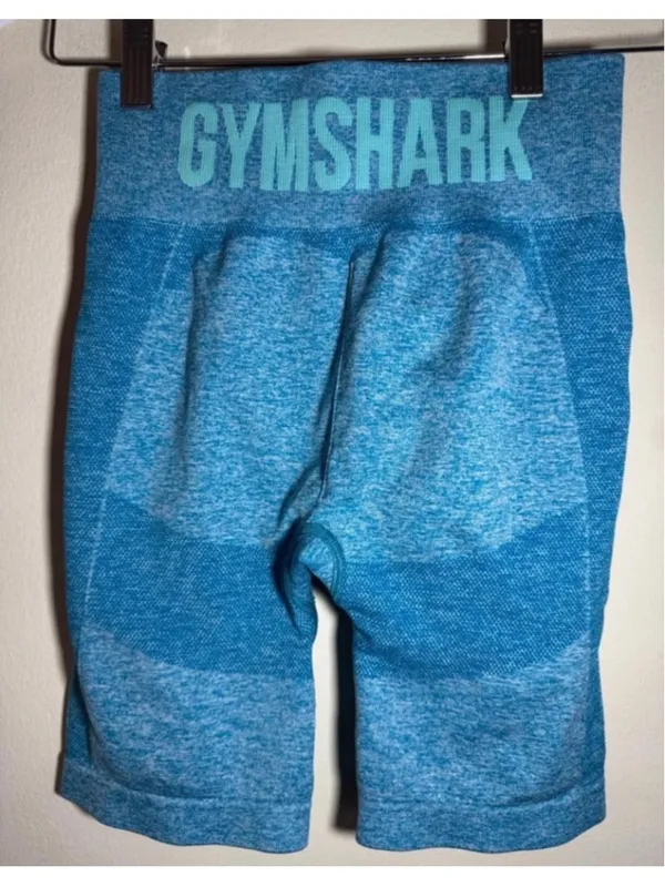 Gymshark Seamless Bike Shorts Blue - Image 2