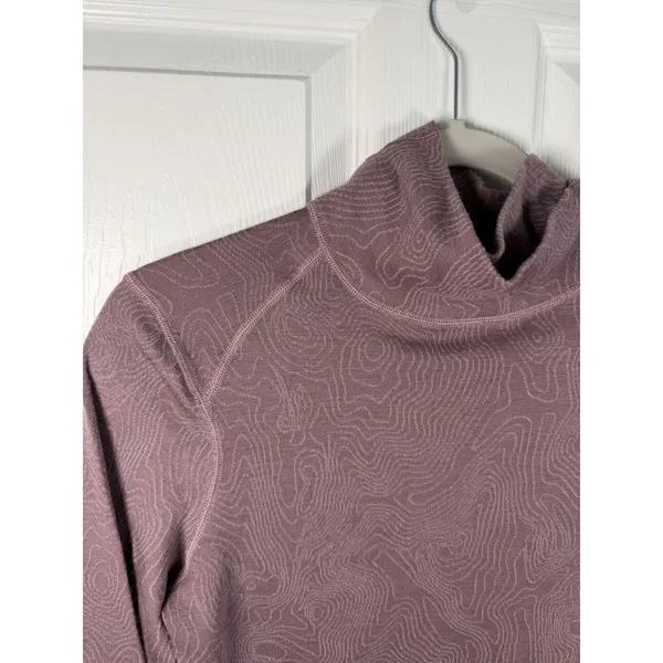 Terramar Woolskins Merino Wool Base Layer Top Small Purple UPF 50 Outdoor Hiking - Image 2