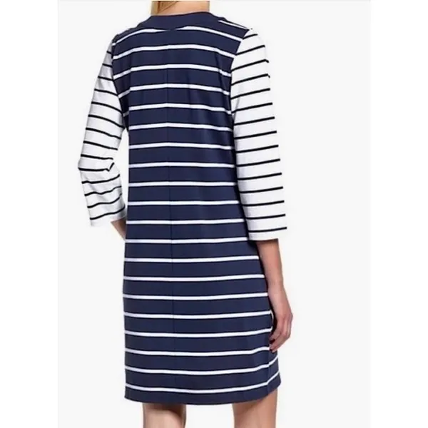 NWT!! TOMMY BAHAMA Floricita Stripe Shift Dress Navy Blue‎ White Stripe X-Small - Image 8