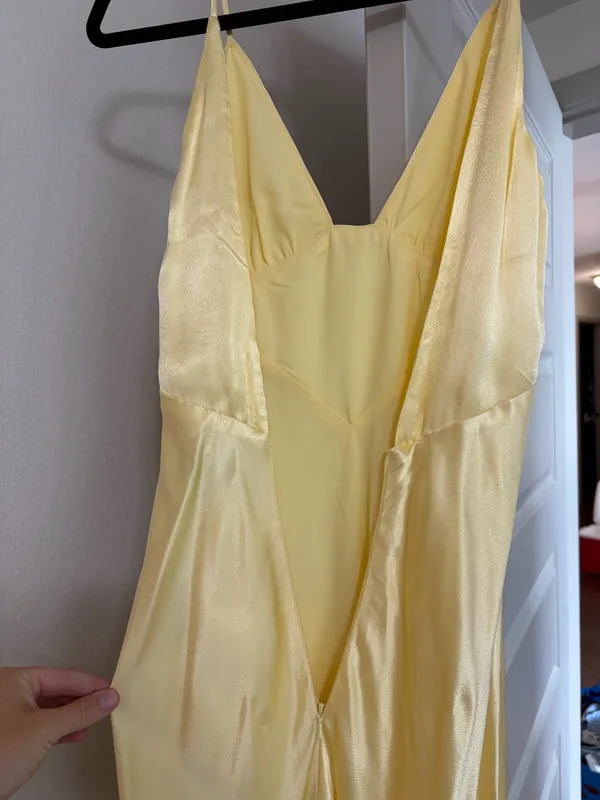 Butter Yellow Slip Dress Size 6 - Image 3