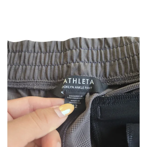 Athleta Brooklyn Plaid Ankle Pants Size: 12 - Image 6