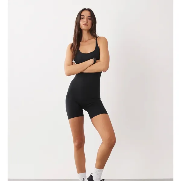 ASOS DESIGN Womens Black Scoop Neck Sleeveless Jersey Romper Bodysuit US 10 - Image 2