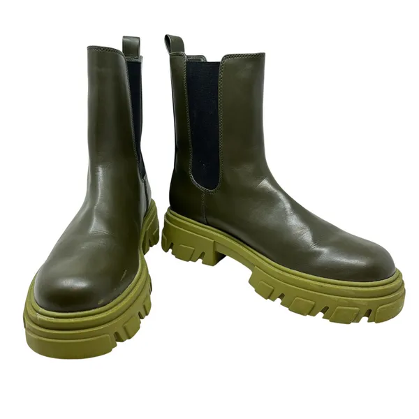 Oak + Fort Chunky Sole Chelsea Boots Military Olive Green‎ Size US 10 - Image 5
