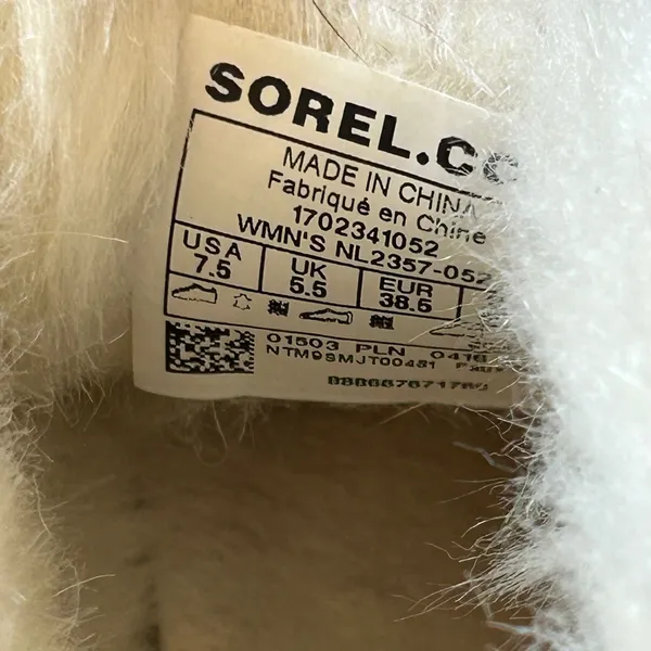 Sorel Out N About Moc Grey Quilted Suede Faux Fur Slippers NL2357-052 Womens 7.5 - Image 6