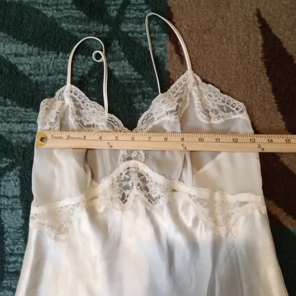 Victoria's Secret Satin Lace Chemise Babydoll Vintage Whimsigoth Fairy M - Image 9