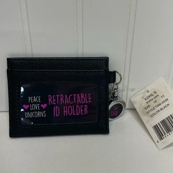 Retractable ID Badge Holder Wallet Black Card Case Lanyard NEW - Image 8