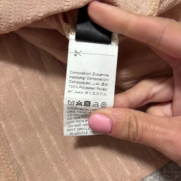 SHEIN Blush Pink Pleated A-Line Midi Skirt - Image 6