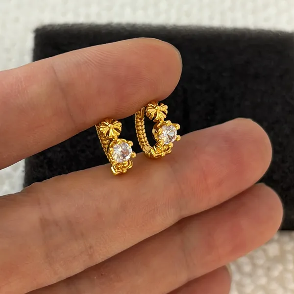 13mm CZ Small Hoop Earrings for Men Women Hip Hop Punk Streetwear Unisex Earring - Image 4