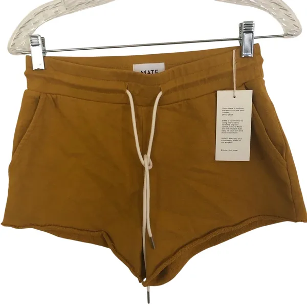 𝅺NWT Mate the Label Organic Terry Lounge Short Turmeric size XS - Image 2