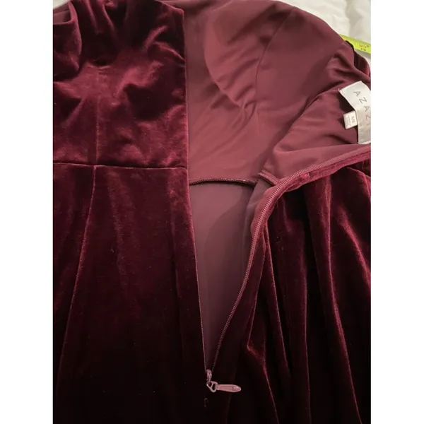 Azazie Kala Bridesmaid Dress A18 Plus Size Burgundy Wine One-Shoulder Velvet - Image 13